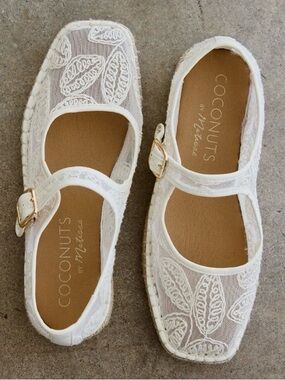 Coconuts by Matisse Cream Lace Mary Jane Espadrilles